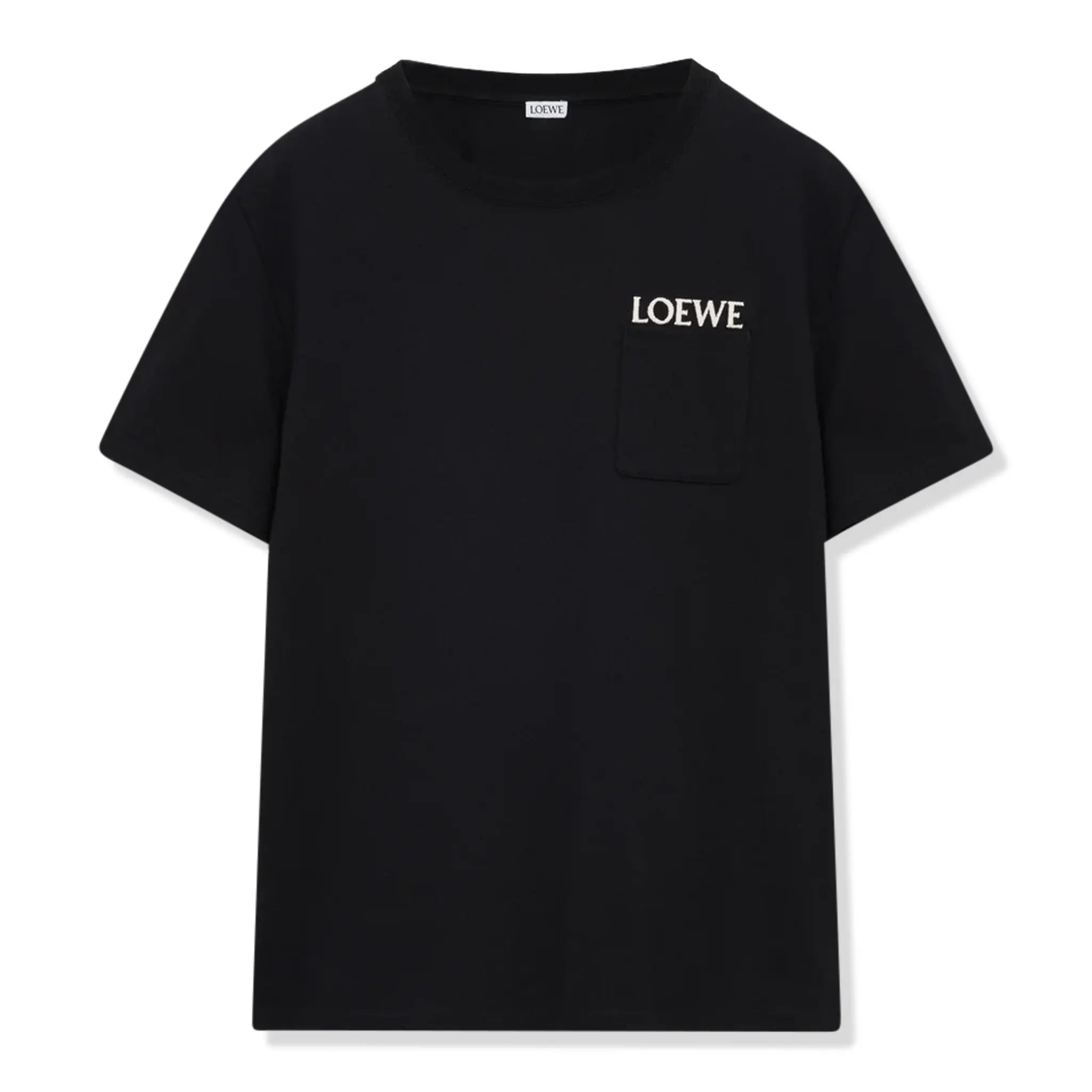Front View of Loewe Relaxed Fit Cotton Black T-Shirt H526Y22XDE-1100